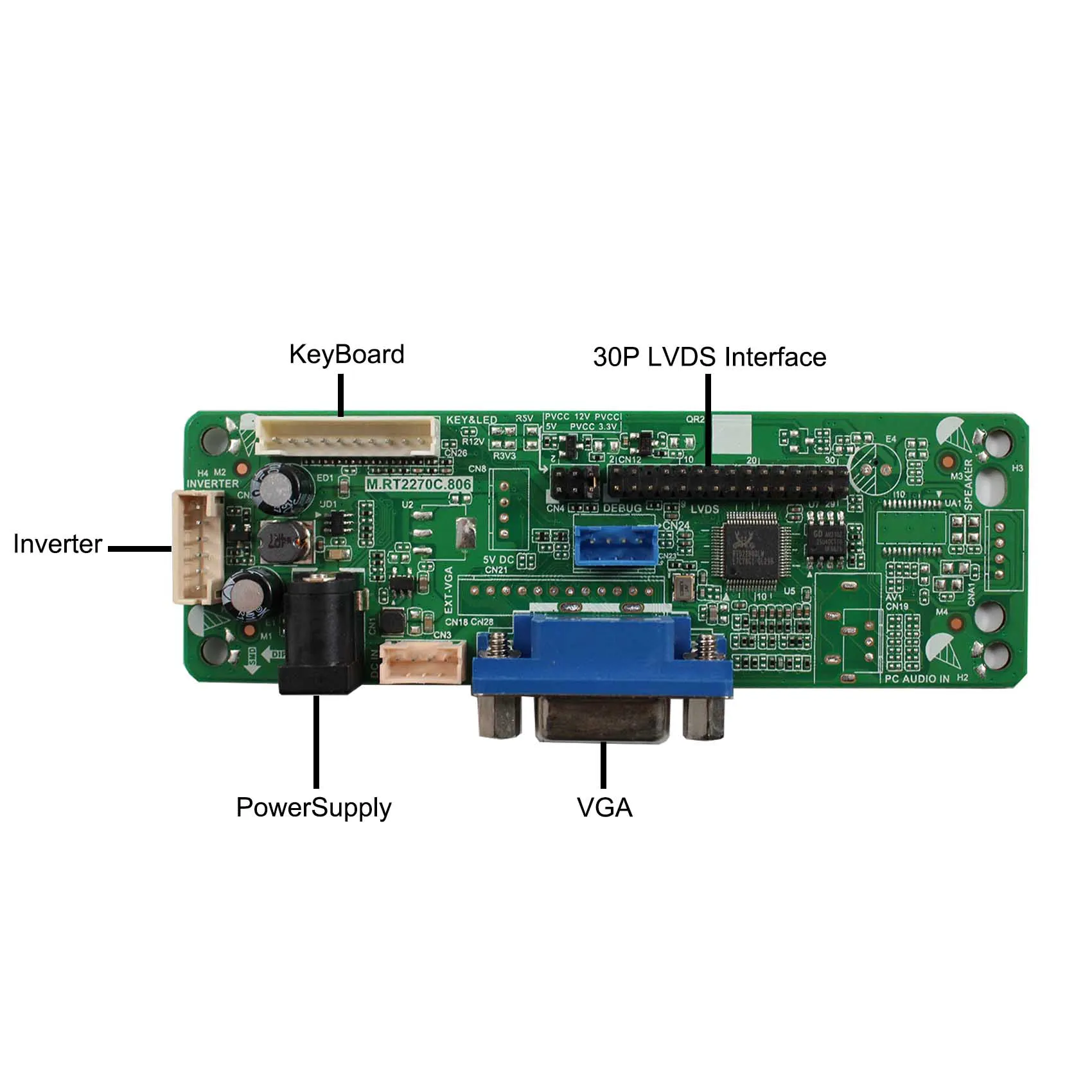 Imagem -05 - Tela Lcd Tft e Placa Controladora Vga 640x480 Lq104v1lg92 104 Rt2270c806