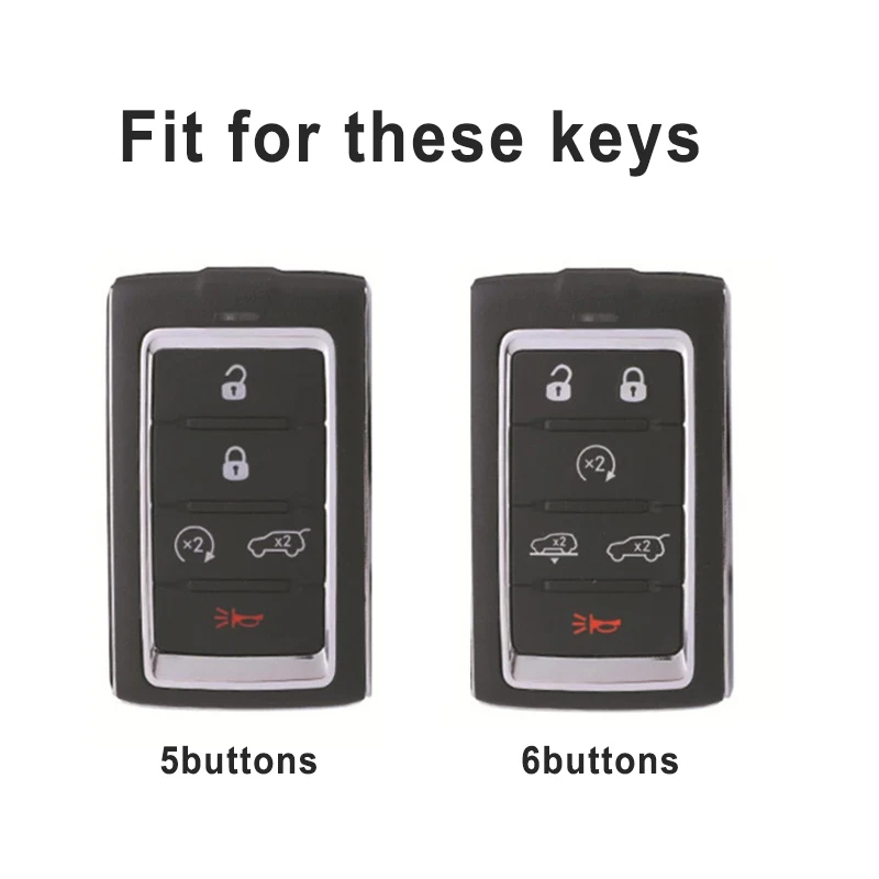 5/6 Bottons TPU Car Key Case for Jeep Chrysler Grand Cherokee Wagoneer 2021 2022 Smart Remote Key Shell Fob Cover Accessories