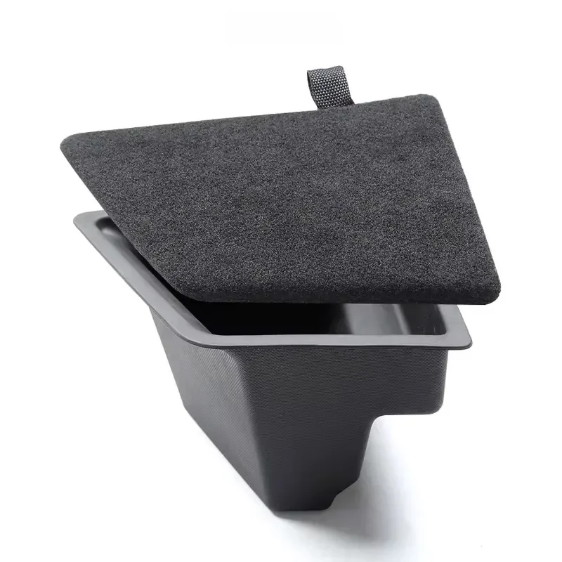 Für Tesla Modell 3 Hinten Stamm Lagerung Box Linke Seite Raum Organizer Box mit Zugseil Auto Innen Zubehör Modell 3 2021-2023 – Detail 6
