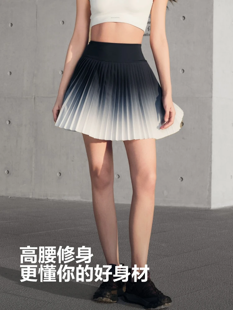 

Bosideng 2025 Summer New Outdoor Sports Women's Pleated Waist - highlighting Safety Skirt - Pants with Half - skirt Design