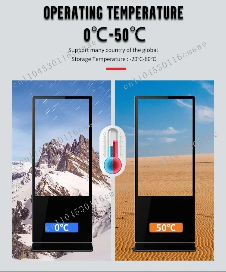 

NEW 55 Inch Floor Standing Advertising Display Screen Touch Screen Digital Poster Booth