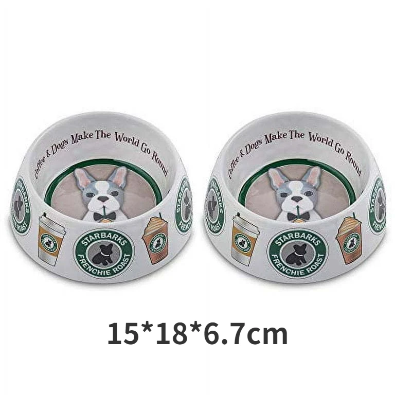 Luxury Brand Designer Dog Bowl Bowls With Placemat Puppy Cat Feeder Non-slip Crash French Bulldog Bowl For Small Dogs