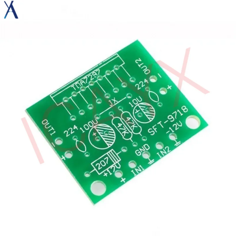 ชิ้นส่วนบอร์ดขยายเสียง TDA7297 DC 12V บริสุทธิ์ ด้านหลัง 2.0 ช่องคู่ 15W+15W ชุดอิเล็กทรอนิกส์ DIY