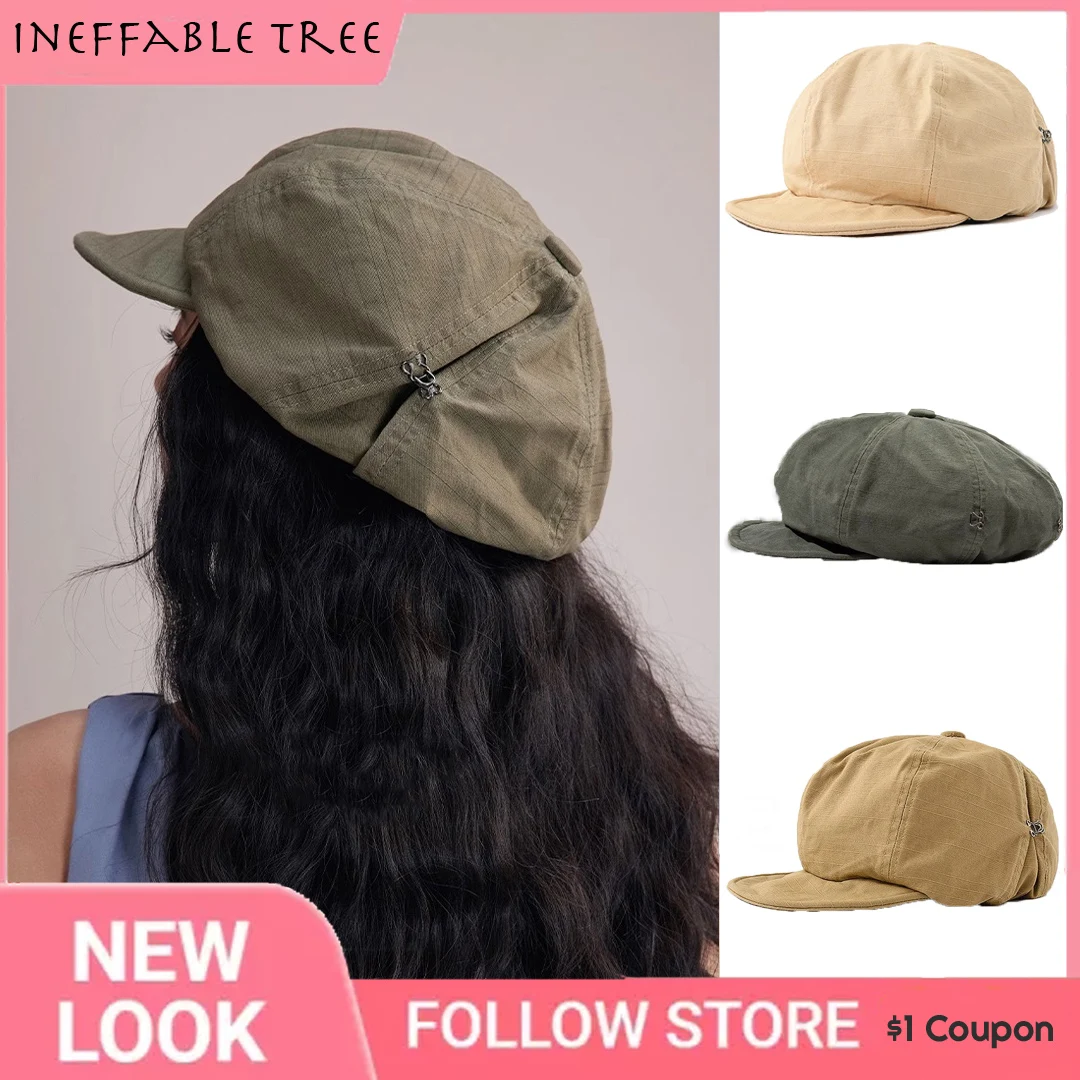 

Japanese Newsboy Berets Hats for Women Vantage Versatile Painter Show Face Small Cloud Cap Bonnet Gorra Inglesa Hombre