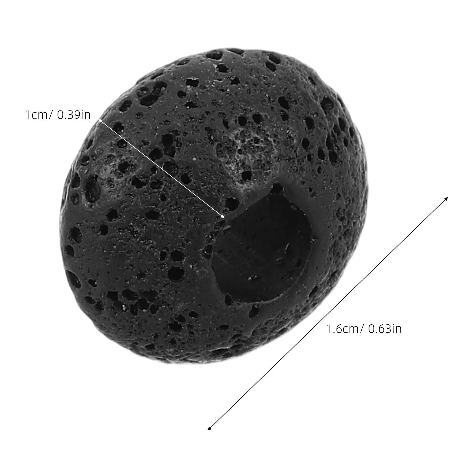20Pcs Volcanic Rock Essential Oil Diffuser Beads Large Hole Round Jewelry Craft Beads for DIY Aromatherapy Aromatherapy Stone