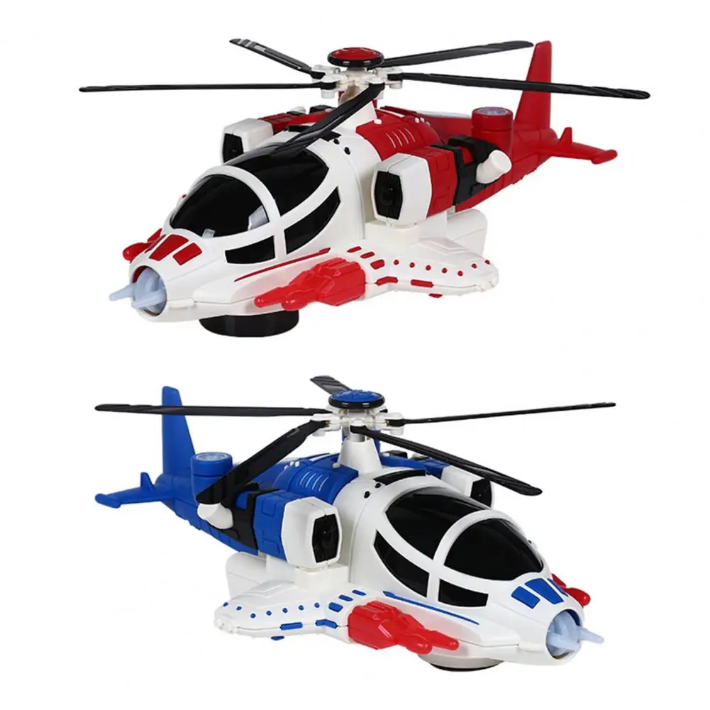 Kids Electric Helicopter Toy with Music Light Intelligent Obstacle Avoidance Rotatable Copter Toy Airplane Figurine Toddlers