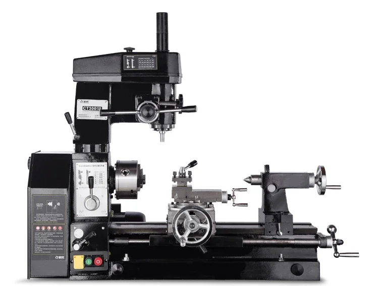 Portable Small Combination Lathe and Milling Machine Mini Lathe Mill Drill Combo CT300