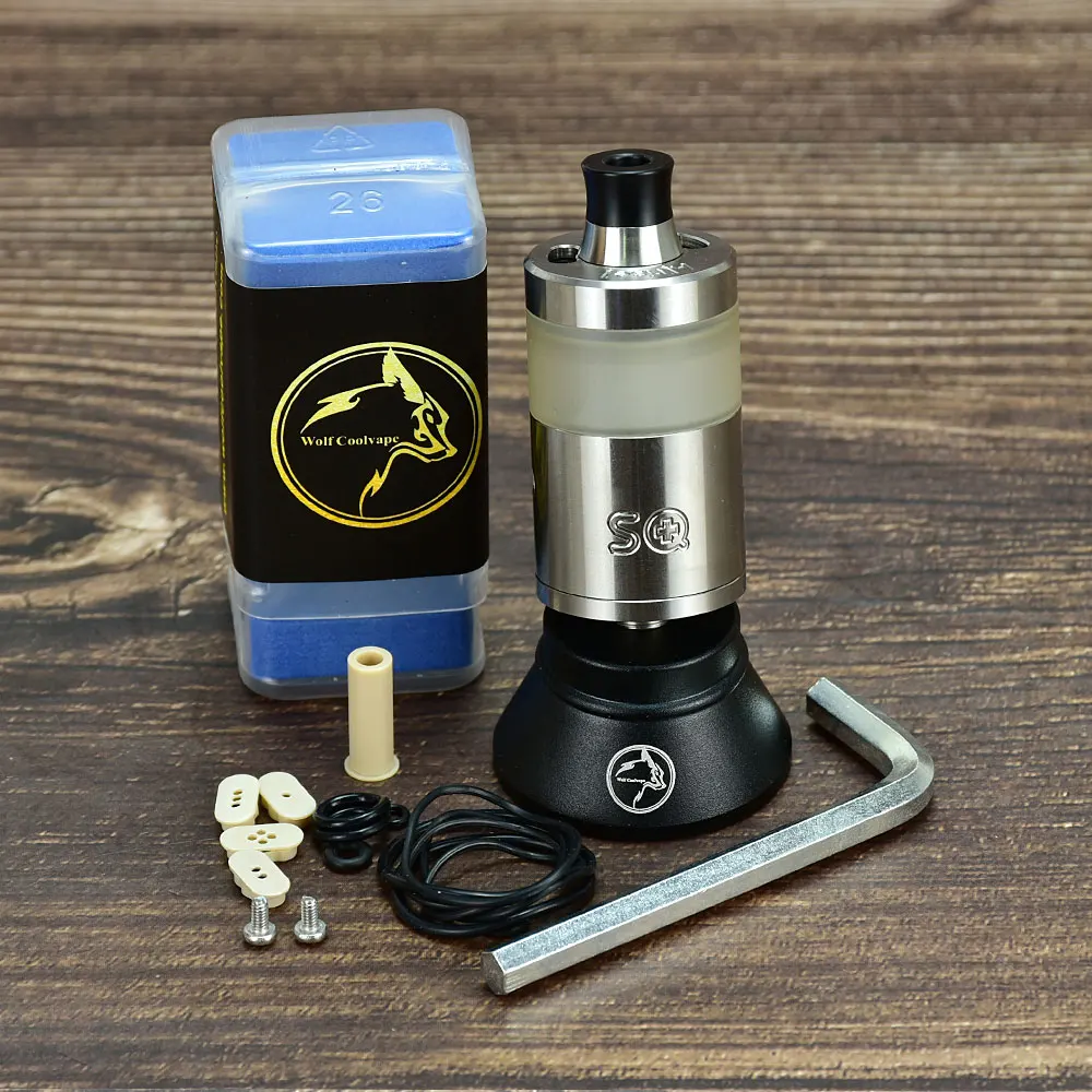 Wolfcoolvape SQuape Arise RTA DL / MTL atomizer 24mm 4ml Single Coil Rebuildable Vaporizer Tank 2ml cover Accessories