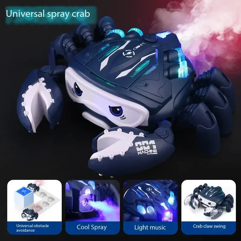 Sensing Crawling Crab Toys parent-child Interactive Walking Dancing Toy Humidifying spray toy Music Lights Fun kids Gift