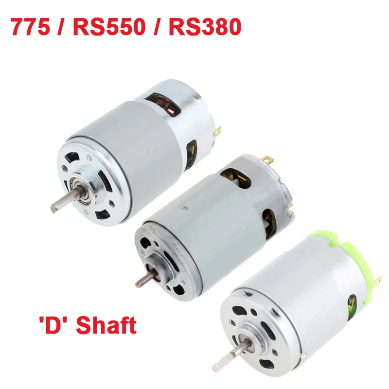 D-Shaft DC Motor 775/RS550 12V/21V/24V High-speed Large Torque Electric Motor for Small Drill Micro Machine /Toys 