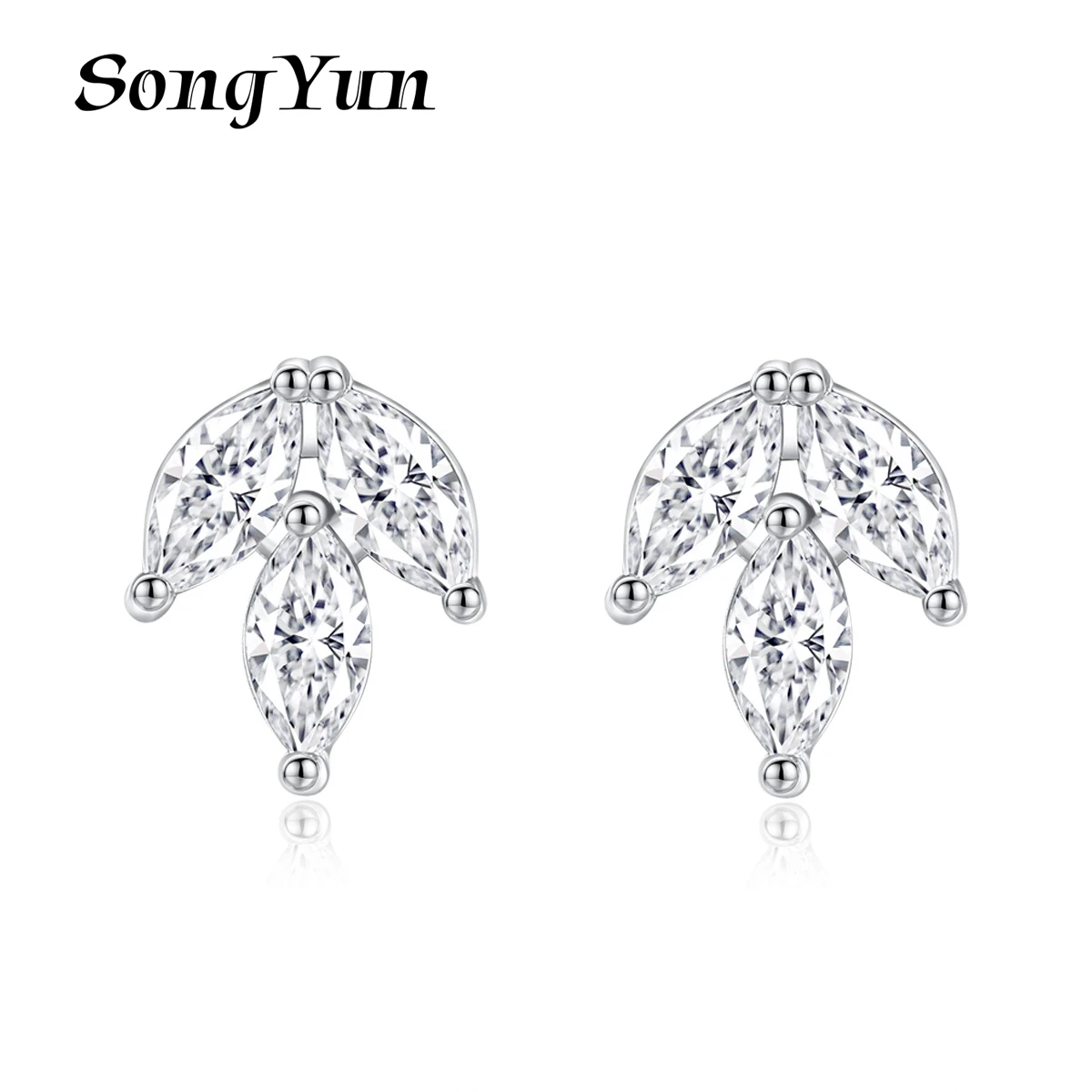 

SongYun Jewelry Manufacturer MHT Female Style Stud Earrings Copper Inlay Horse Eye Stone Earrings All Match Accessories