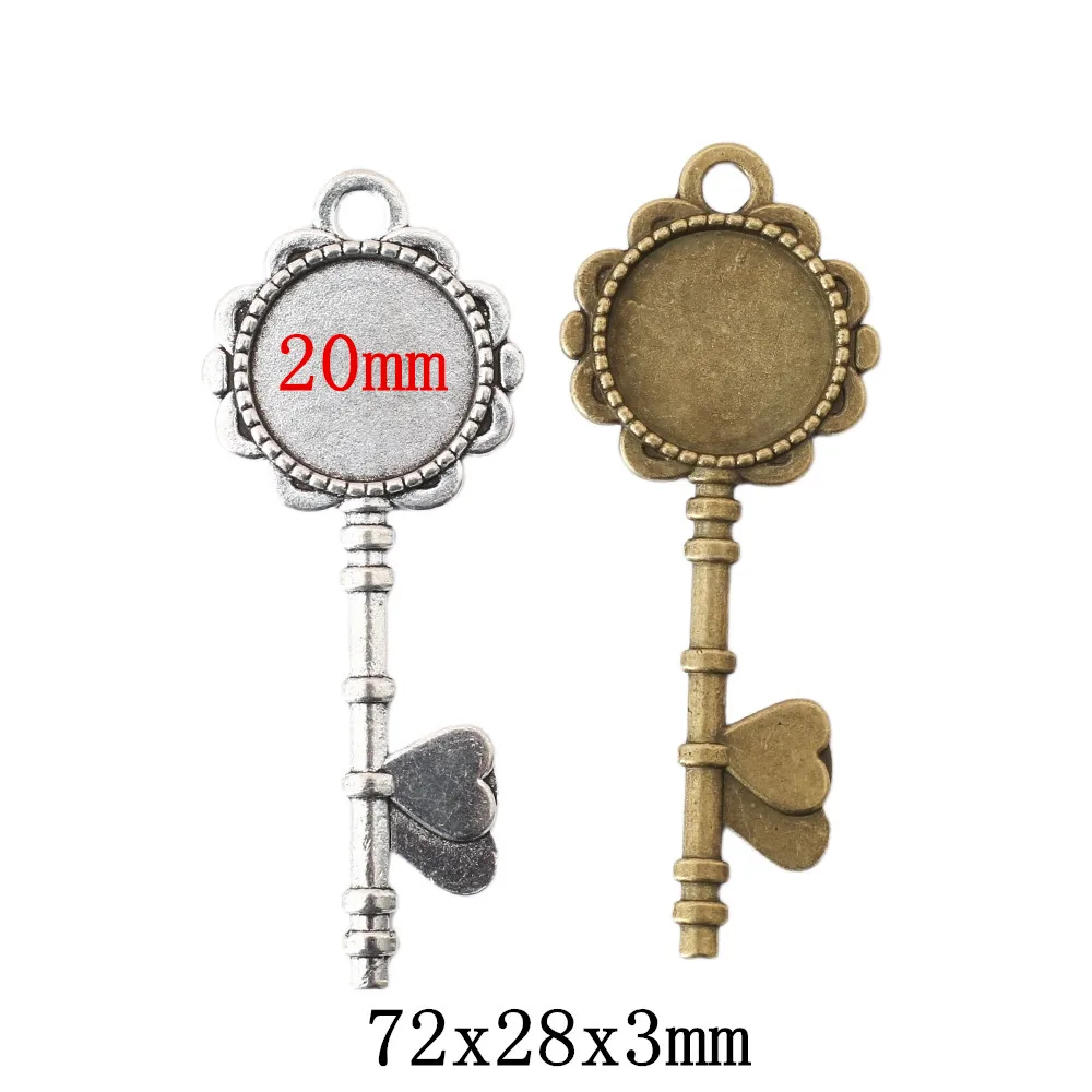 9pieces (key) vintage zinc alloy charm metal pendant DIY jewelry discovery making accessories 1958