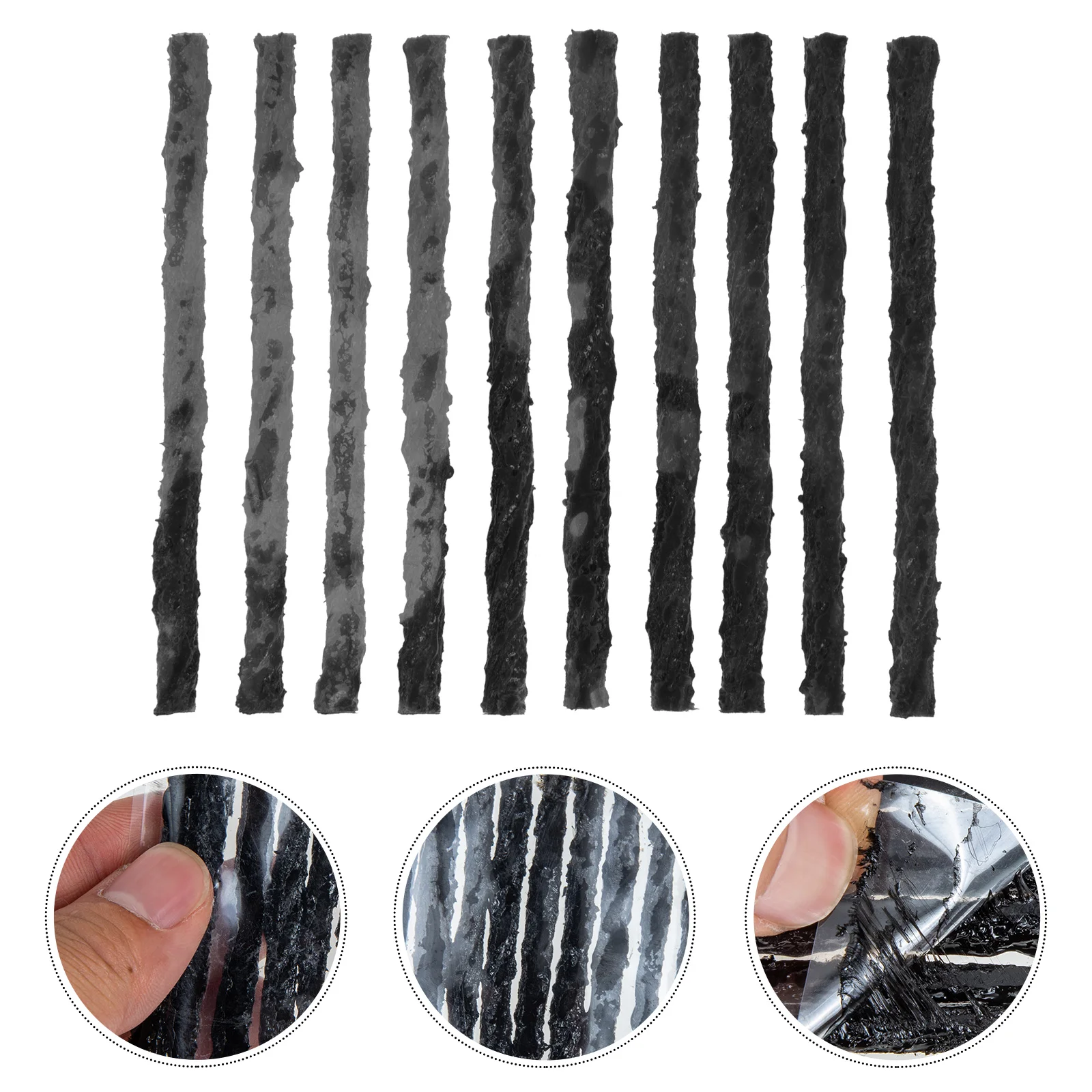 

10 Pcs Self Vulcanizing Tire Repair Kit Strip Plugs for Car Tubeless Tools