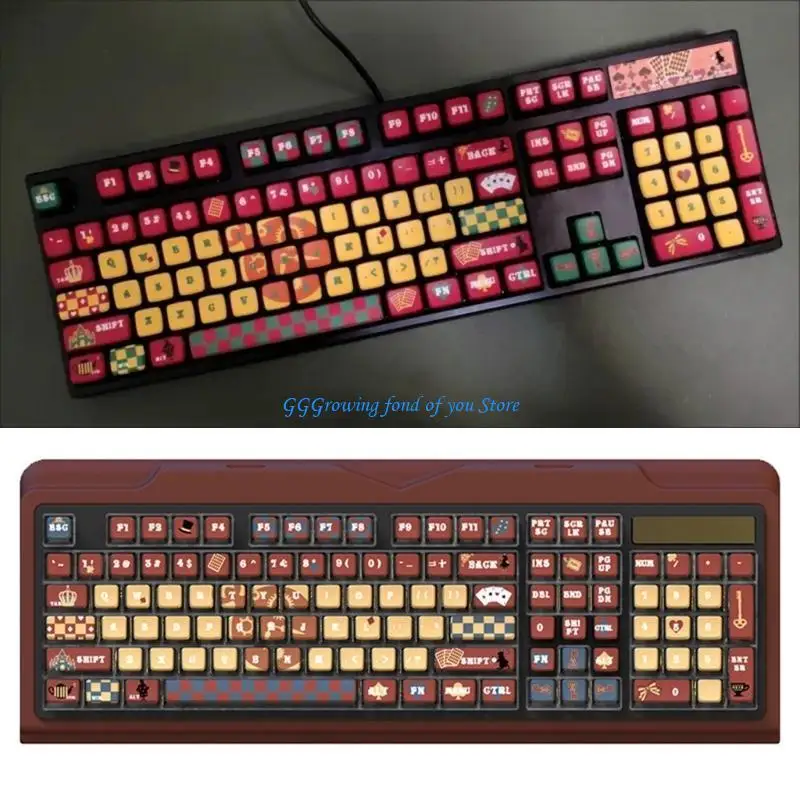 

H9EB HEIGHT PUDING CALECAP CARTOON KEYCAPS для 116 клавишных клавиш Гладкий и удобный набор
