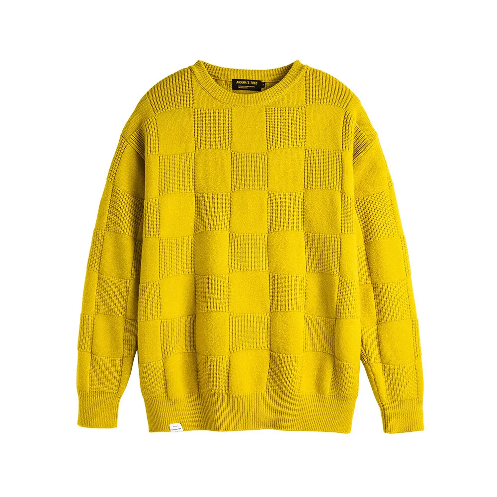 Winter Korean men's crewneck sweater men's loose knit