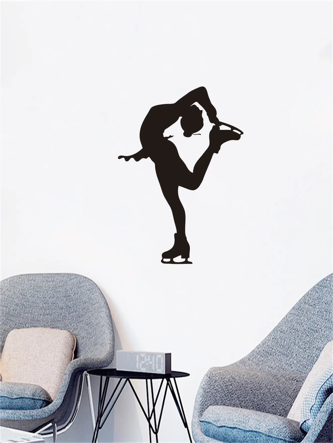 ملصقات فينيل قابلة للإزالة للديكور المنزلي ، أداء التزلج الرياضي ، مثالي لغرفة المعيشة ، جدار حلبة التزلج ، JZY165