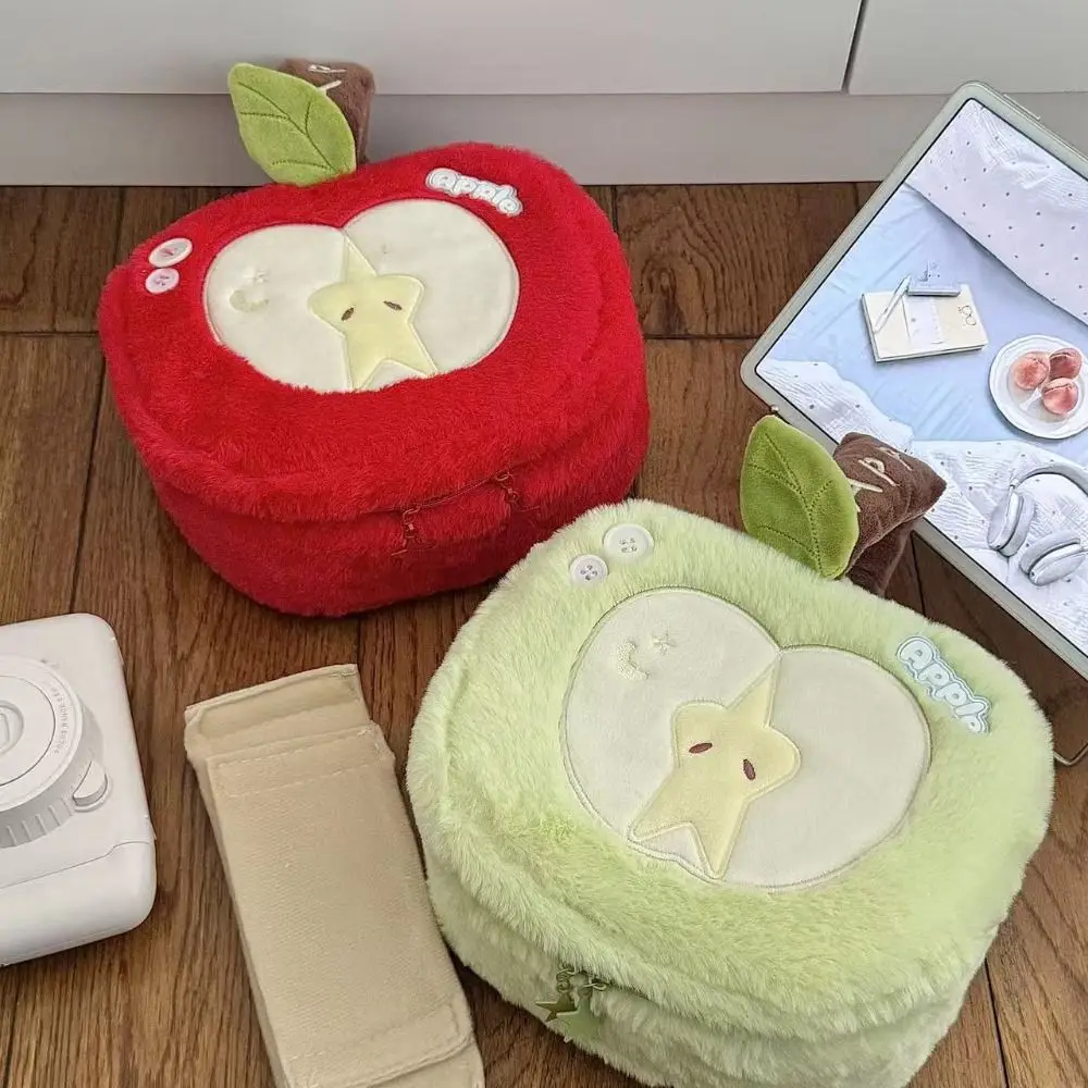 INS Makeup Bag Apple-shape Large Capacity Cosmetic Bag Partition Storage Toiletry Bag