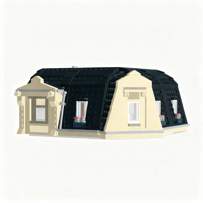 864 pièces MOC Blocs de construction modulaires pour plancher de grenier, modèle de paysage urbain, architecture, bricolage, cadeaux de Noël, idée de jouet créatif