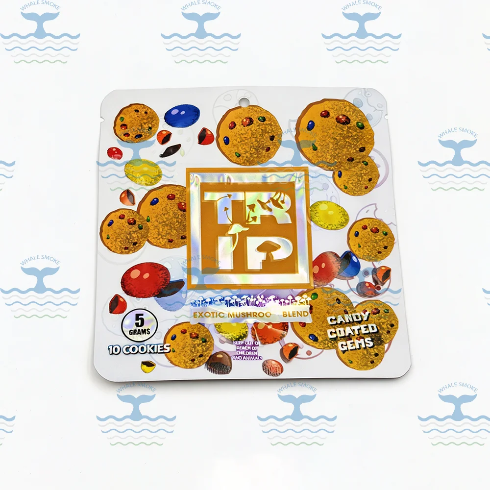 Paquete de almacenamiento de dulces vacíos, bolsas Opp comestibles a prueba de olores, bolsas de plástico para galletas de grado alimenticio de papel de aluminio personalizadas