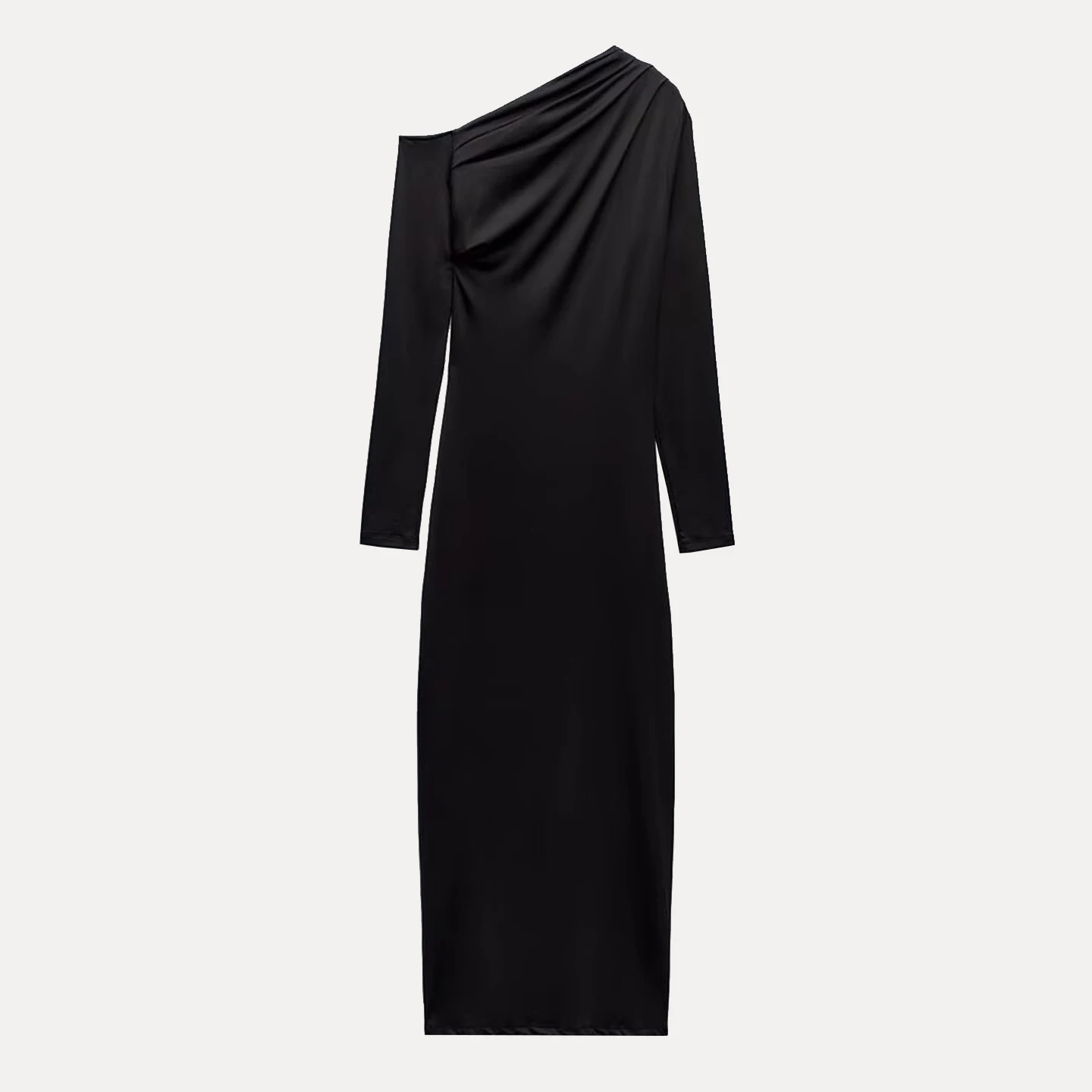 패셔너블한 비대칭 롱 드레스 우아한 개성 여성 의류 가을 2025 신상품 자다타 브랜드 데일리 웨어