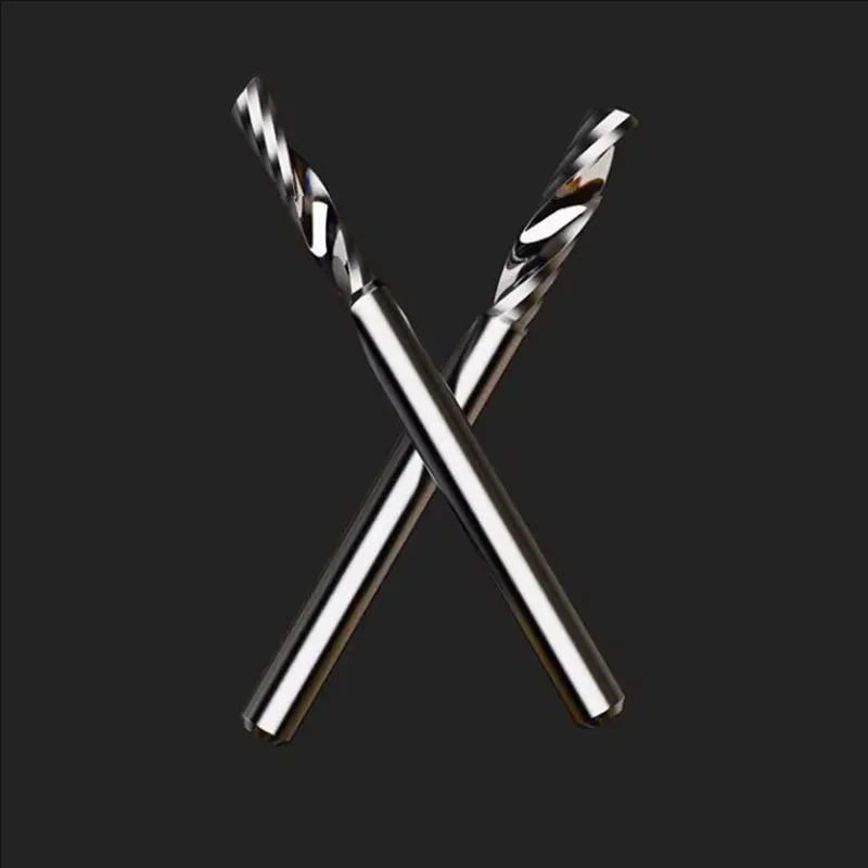 HUHAO 1/30PCS Spiral Routers Bits Milling Cutter CNC Cutter Tool PVC Wood Router Bits Carbide Steel Cutter Woodworking Tools