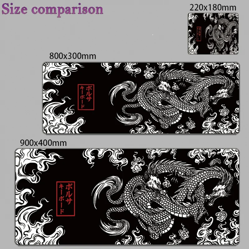 Japanese Dragon Large Gaming Mousepad XXL Keyboard Gamer Mouse Pad on The Table Speed Desk Mat Anime 900x400 700X300 Mouse Mats