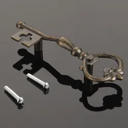 Tiradores en forma de llave, perillas de estilo granja de bronce antiguo Retro, tiradores decorativos para cocina, armario, puerta, cajón, armario