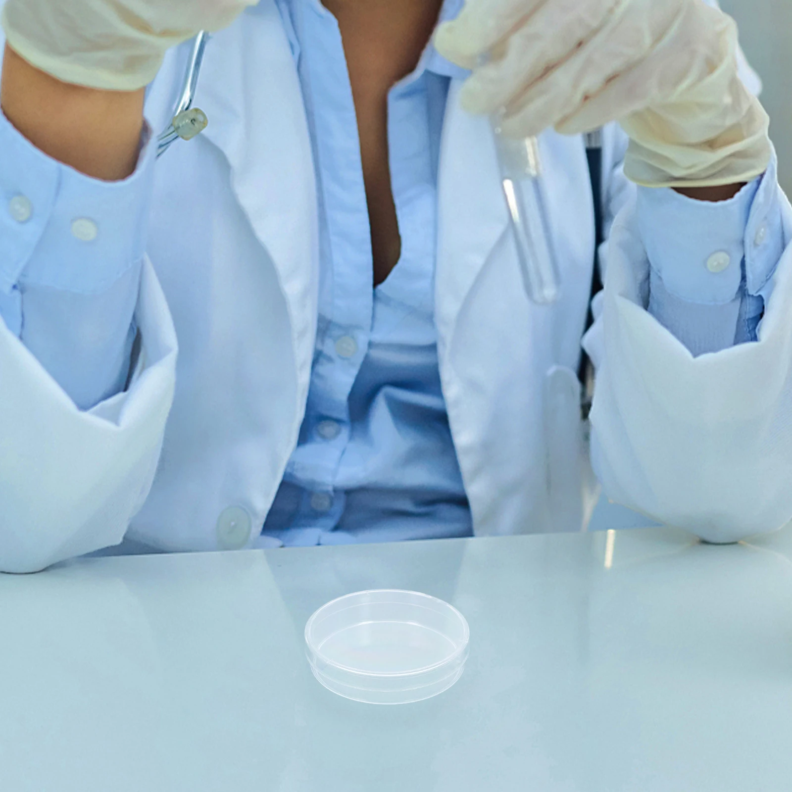 

10pcs Petri Dish Disposable Chemistry Plates Lab Containers Lids Flash Holder Plastic Heat Resistant Lightweight High Strength