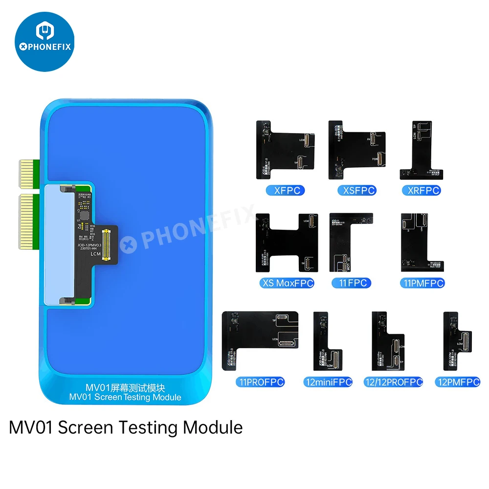 JCID MV01 Screen Testing Module used with V1S Pro Programmer for iPhone Samsung Xiaomi Android Screen Touch Function Color Test