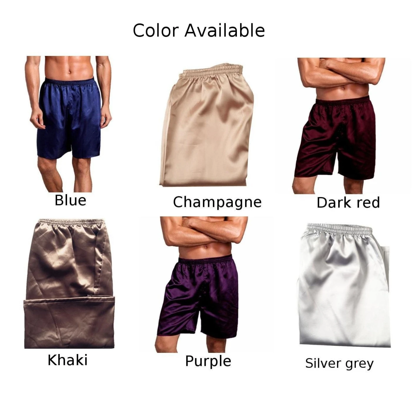 Mens Emulation Silk Shorts Male Comfortable Underpants Smooth Pajamas Casual Home Pant Soft Seamless Sleepwear Nightgown