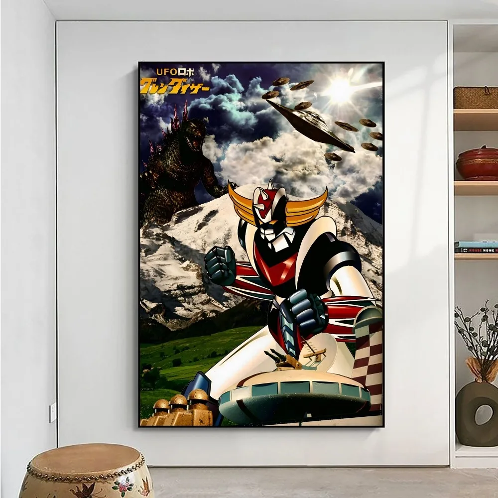 Cartoon Art Robot G-Goldorak M-Mecha Poster No Framed Poster Kraft Club Bar Paper Vintage Wall Painting Bedroom Study Stickers