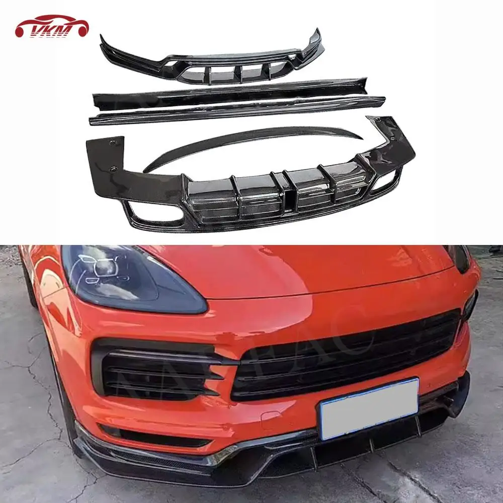 

Carbon Fiber Rear Diffuser Front Bumper Lip For Porsche Cayenne Standard/Sport 2022 Side Skirt Panel Car Rear Spoiler FRP Primer