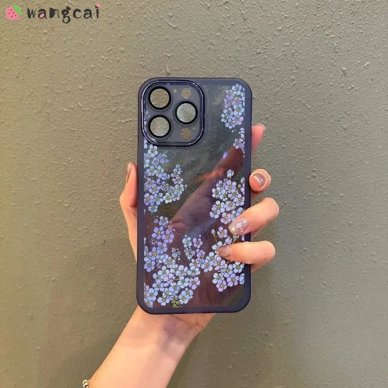 ل الشرف X9D X7D 400 X60 GT ماجيك 7 برو لايت GT X9C الذكية X70 X70i X60i قوة جراب هاتف فاخر أزهار لطيفة الأزرق واضح غطاء #6