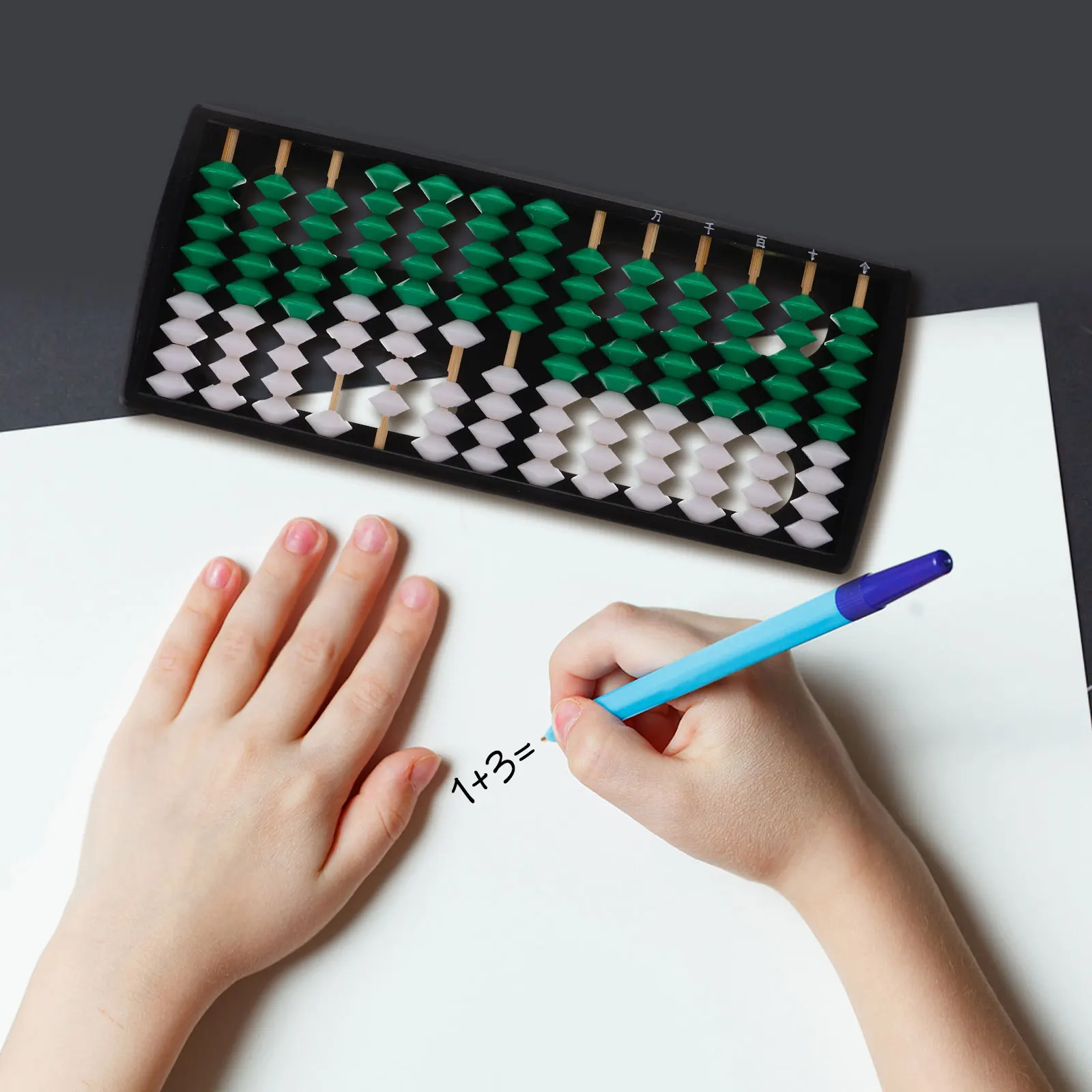 

Nine Bead Abacus Rack for Teaching Children Math Toy Vintage Style Chinese Counting Tools School Abacus Arithmetic