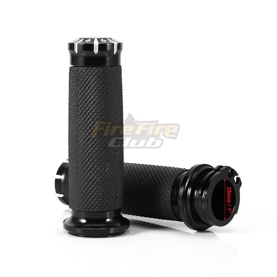 For Harley Sportster 883 1200 Touring Dyna Softail  Rubber Motorcycle Handlebar Hand Grip 1\'\' 25mm Handle Bar Grips