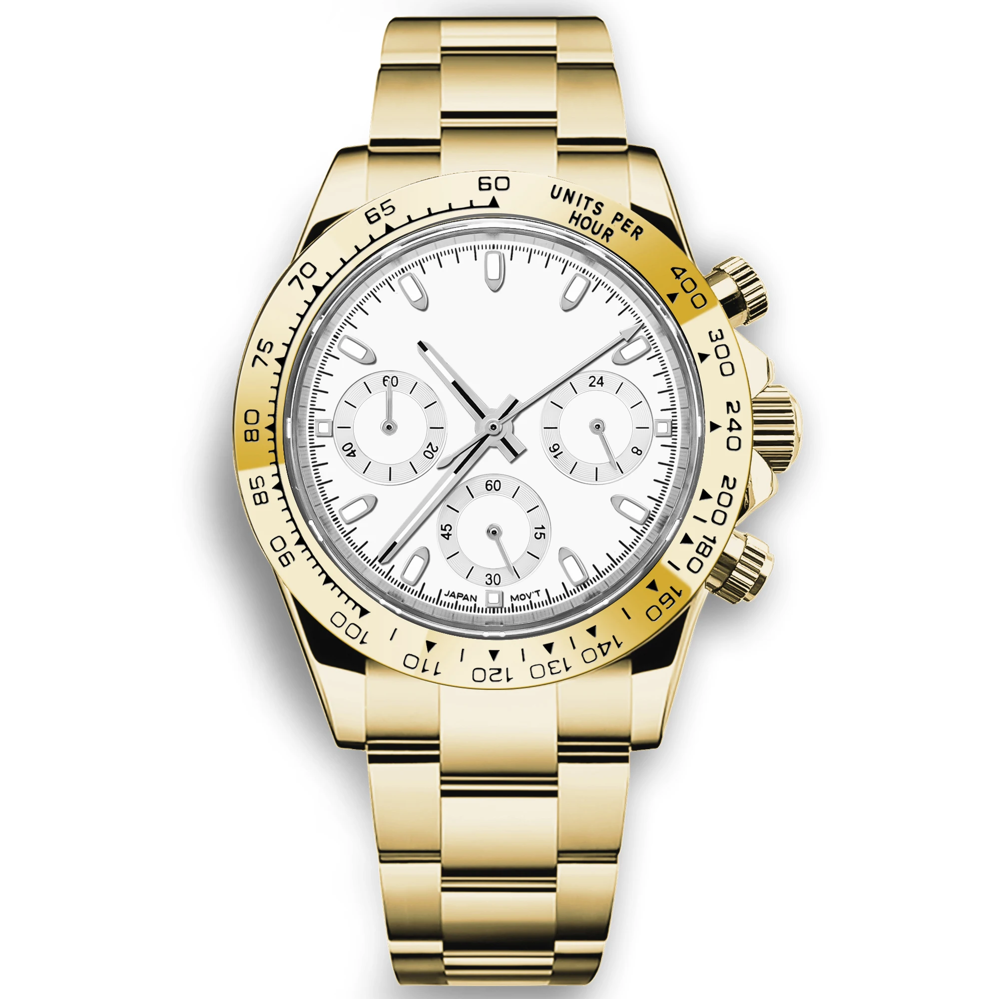 นาฬิกาควอตซ์โลโก้สั่งทำ VK63 นาฬิกาข้อมือผู้ชาย สไตล์ลำลอง แฟชั่น เรืองแสง กันน้ำ 5ATM นาฬิกาโครโนกราฟคุณภาพสูงสำหรับผู้ชาย