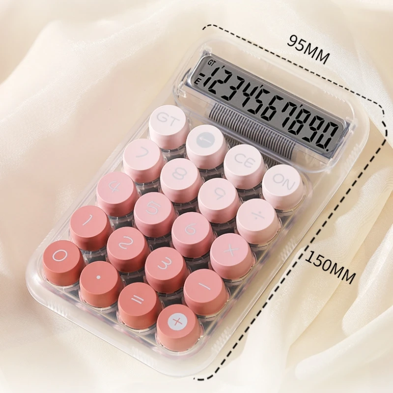 آلة حاسبة Kawaii متدرجة 10 بت لسطح المكتب، مناسبة لمكاتب الأعمال والمنازل ومستلزمات القرطاسية المدرسية