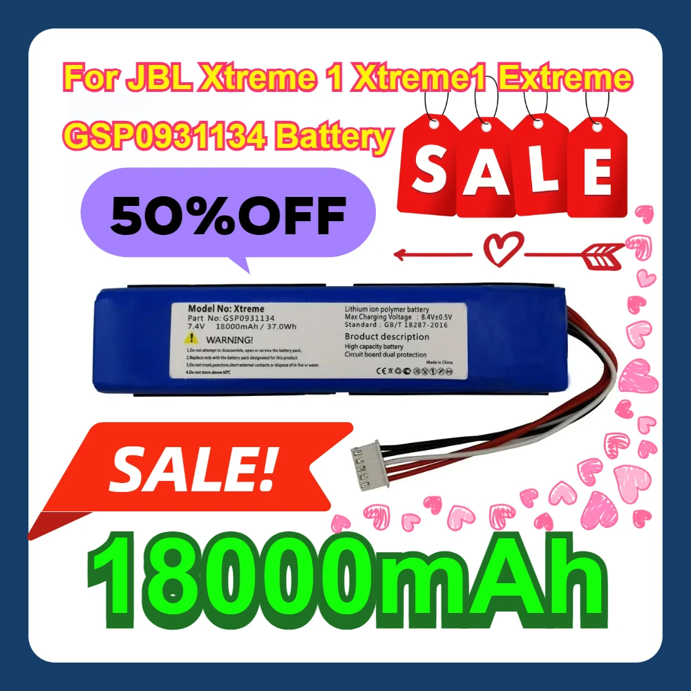 

For JBL Xtreme 1 Xtreme1 Extreme GSP0931134 Battery 18000mAh