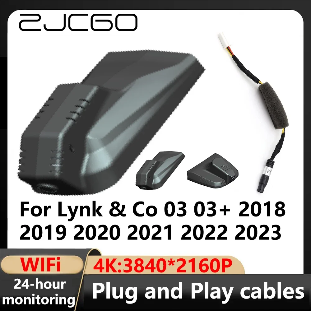 

ZJCGO 4K Wifi 3840*2160 Car DVR Dash Cam Camera VIdeo Recorder For Lynk & Co 03 03+ 2018 2019 2020 2021 2022 2023