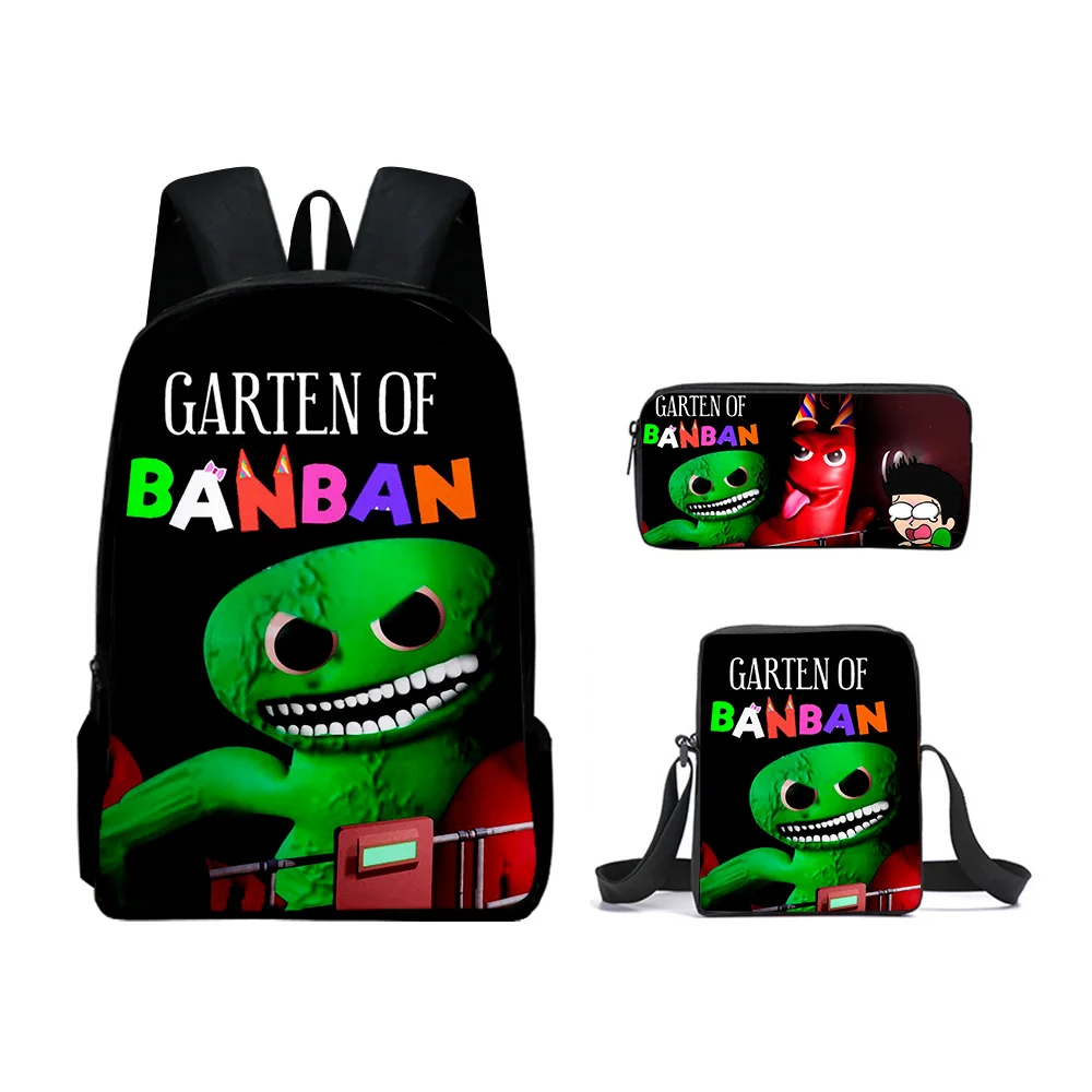 

Classic Creative Garten of Banban 3D Print 3pcs/Set pupil School Bags Laptop Daypack Backpack Inclined shoulder bag Pencil Case