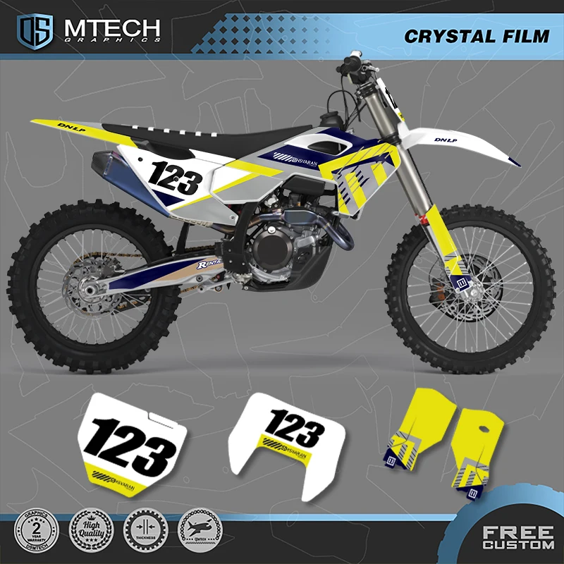 

Наклейки и графические комплекты DSMTECH для мотоциклов Husqvarna 2023-2024 TC FC, 2024-2025 TE FE, 125-450 куб. см, 002