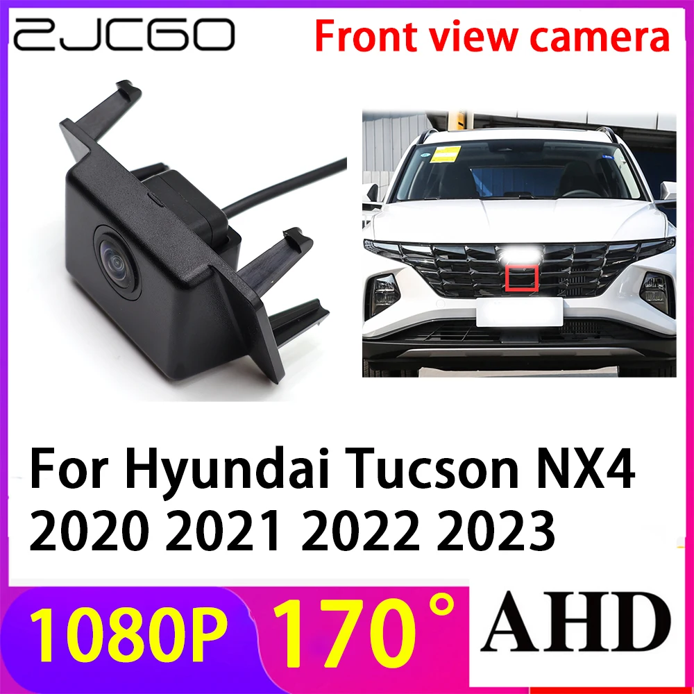 

ZJCGO AHD 1080P LOGO Car Parking Front View Camera Waterproof for Hyundai Tucson NX4 2020 2021 2022 2023