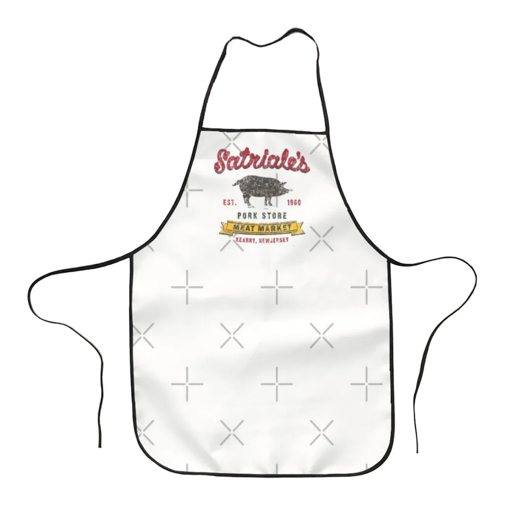 

Fashion Design Satriale's - Distressed Look! Apron Store Logo For Women Gift Composite Fabric Cleaning Pinafore