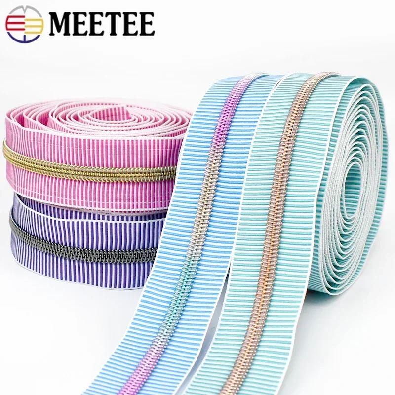 2/4/10Meters 5# Nylon Zipper For Jacket Garment Decoration Zippers Tape Bag Zip Repair Kit DIY Sewing Replacement Accessories