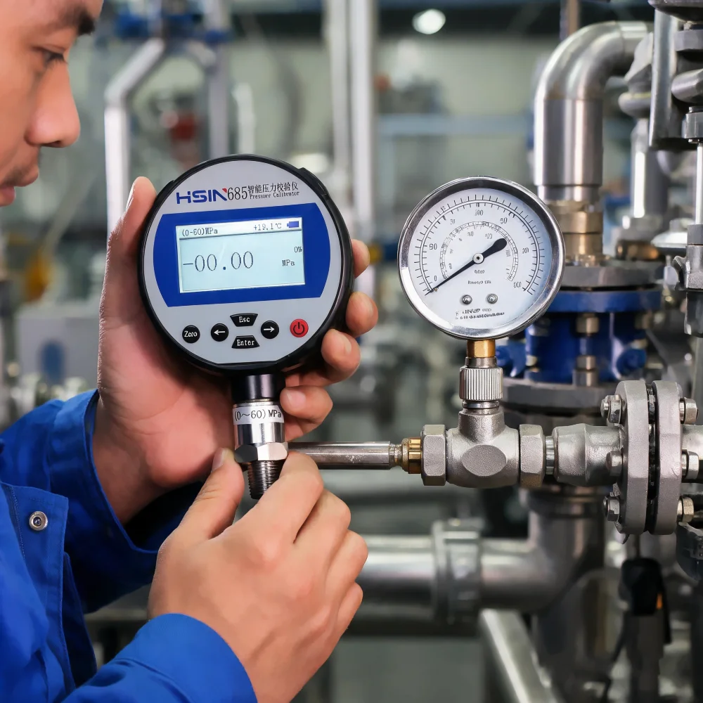 600bar Stainless Steel Pneumatic  Reference Digital Hydraulic Pressure Gauge Comparator Indicator Manometer Calibrator