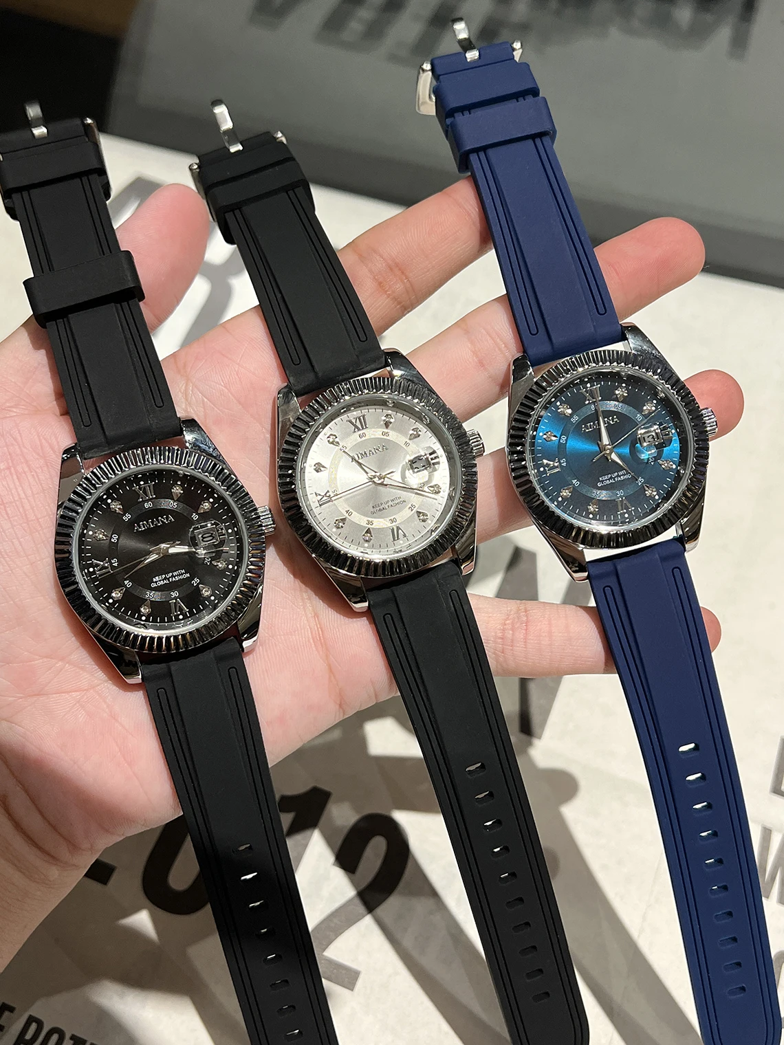 رجل مكتب ساعة لطيفة بسوار من السيليكون