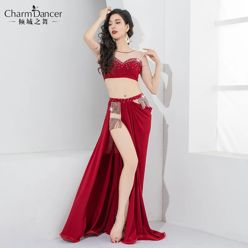 

Лоскутный дизайн, костюм для практики танца живота, динамическая кисточка, светильник для восточного танца, роскошный комплект одежды для выступлений