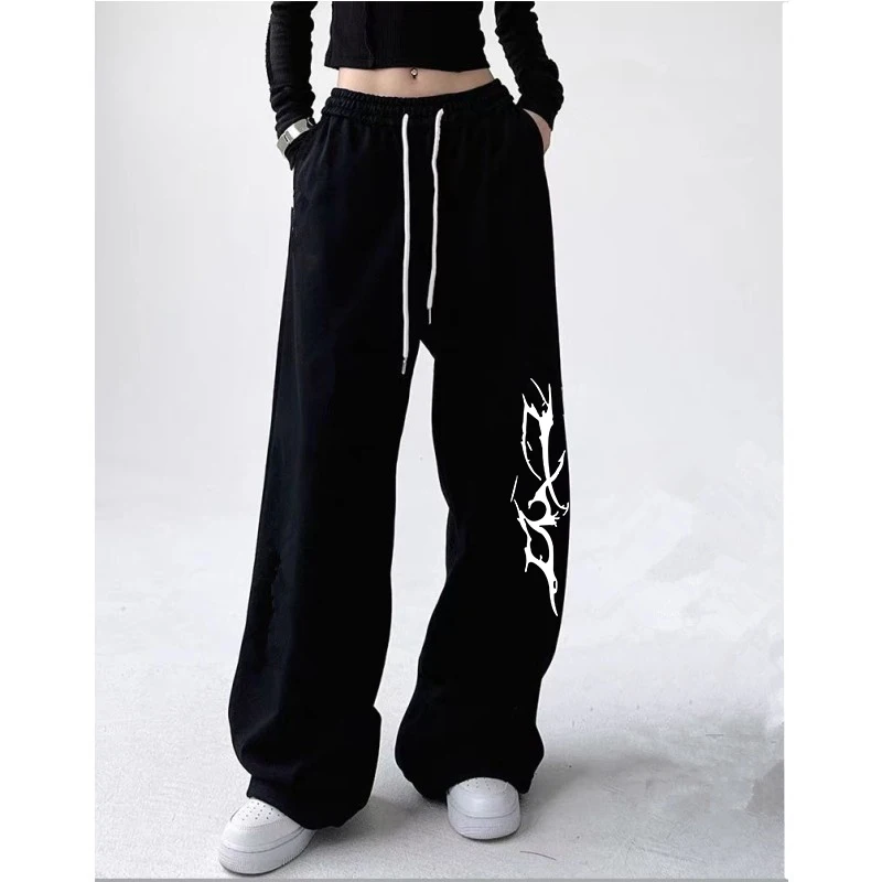 أزياء شخصية طباعة النساء السراويل عالية الخصر الأمريكية الشارع نمط Sweatpants النساء الهيب هوب كل مباراة امرأة السراويل