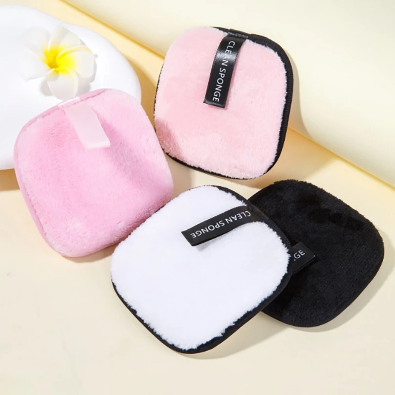 Reusable Flannel Makeup Remover Pads For Washable Face Clean Sponge Blender Cleansing Puff Cloth Foundation Liquid Cream Tools