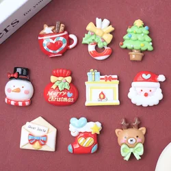 10 Pcs New Cute Cartoon Christmas Little Deer Candy Series Resin Scrapbook Diy Jewelry Children Gift Hairpin Accessories B11